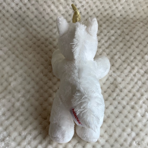 Aurora World White Plush Unicorn with Golden Horn Stuffed Animal Toy - Picture 4 of 11